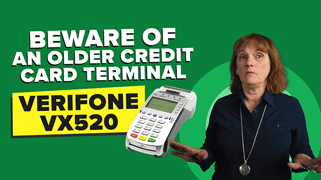 Beware of an older credit card terminal called a Verifone Vx520